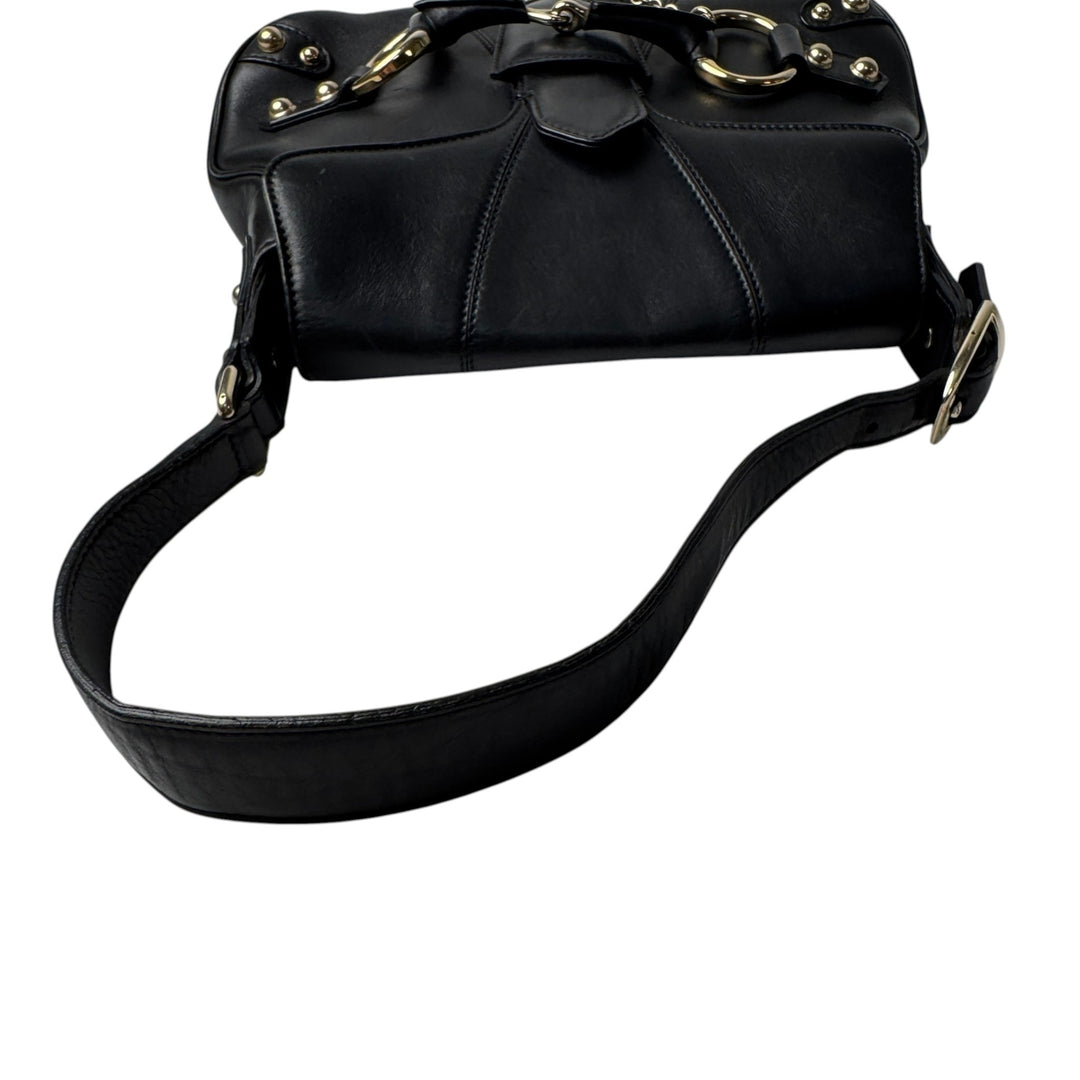 グッチ GUCCI ホースビット ワンショルダー ハンドバッグ ブラック 131473 レディース