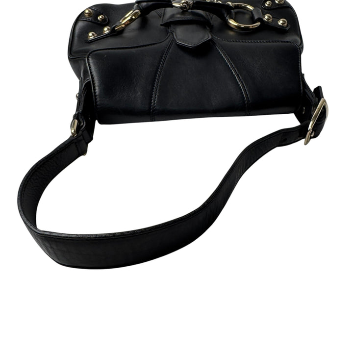 グッチ GUCCI ホースビット ワンショルダー ハンドバッグ ブラック 131473 レディース