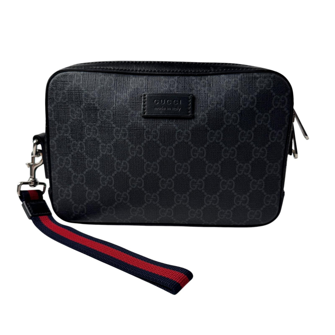 グッチ GUCCI GGスプリーム ポーチ セカンドバッグ クラッチバッグ 黒 ブラック 495562 メンズ