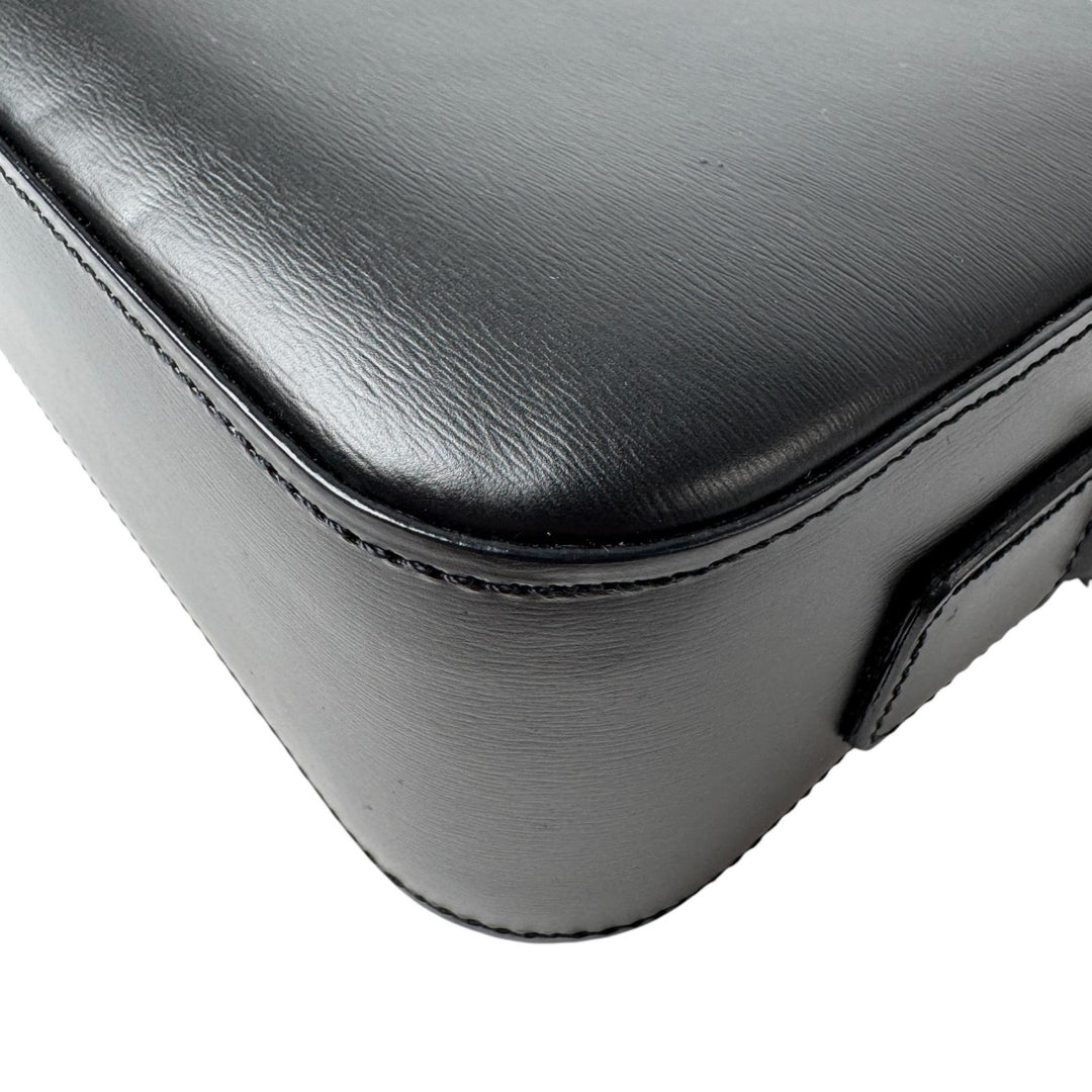 美品 ダンヒル dunhill レザー クラッチバッグ セカンドバッグ ブラック メンズ