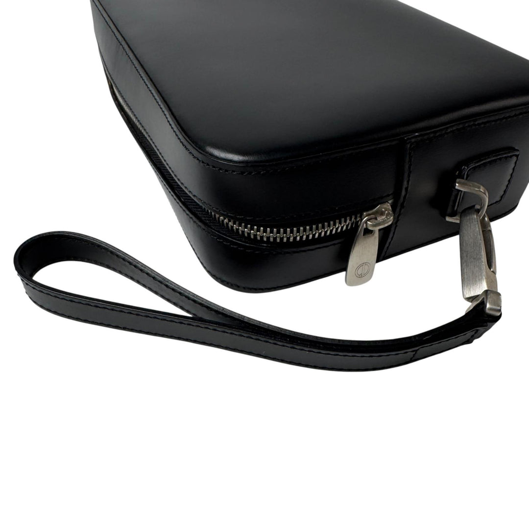 美品 ダンヒル dunhill レザー クラッチバッグ セカンドバッグ ブラック メンズ