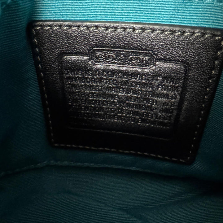 コーチ COACH シグネチャー アクセサリーポーチ ミニ ハンドバッグ ブラック レディース