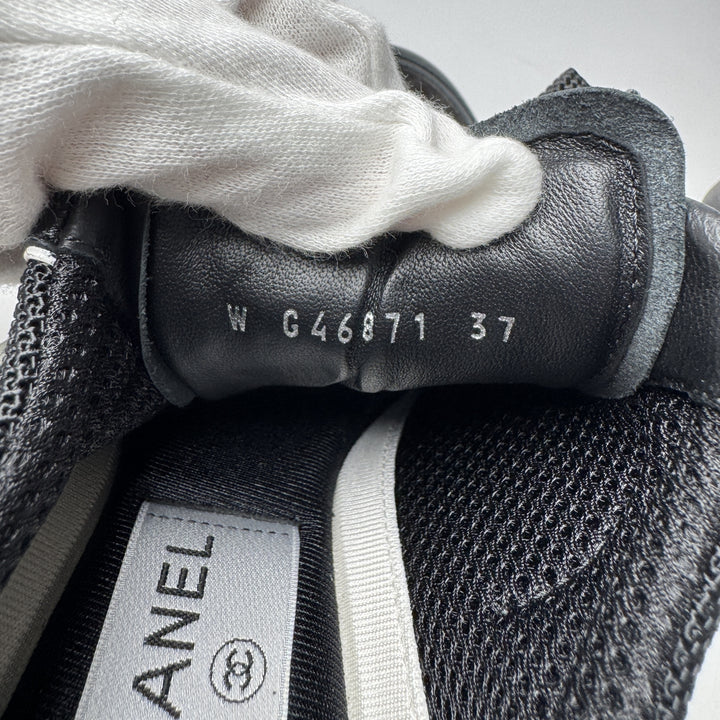 未使用 シャネル CHANEL 25/26秋冬 ココマーク ヒール スニーカー G46871 #37 レディース