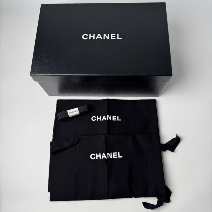 未使用 シャネル CHANEL 25/26秋冬 ココマーク ヒール スニーカー G46871 #37 レディース