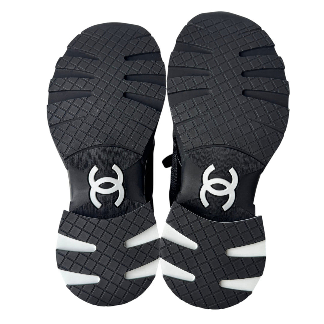 未使用 シャネル CHANEL 25/26秋冬 ココマーク ヒール スニーカー G46871 #37 レディース