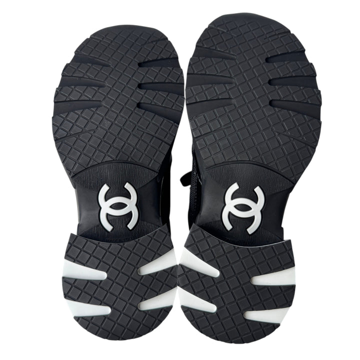 未使用 シャネル CHANEL 25/26秋冬 ココマーク ヒール スニーカー G46871 #37 レディース