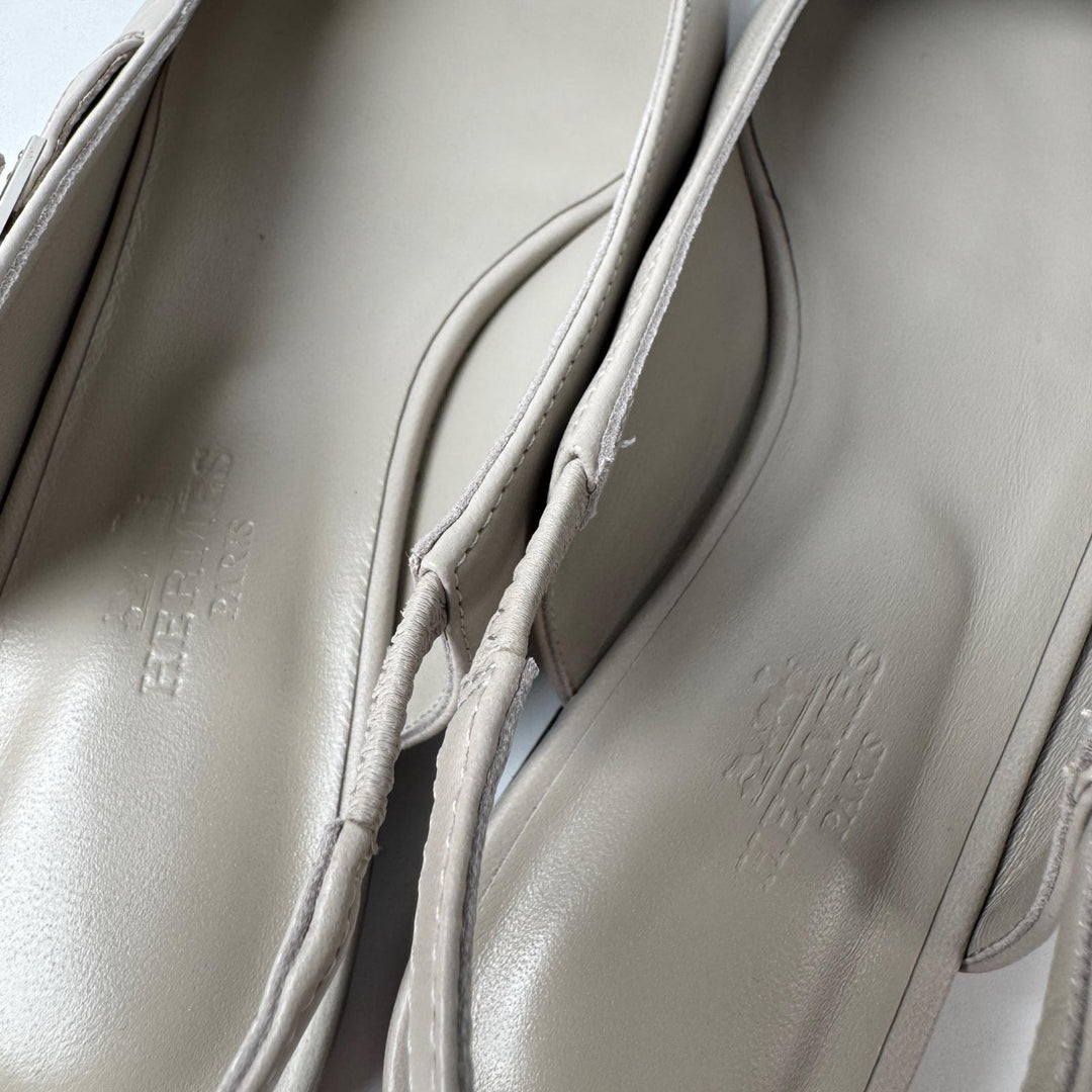 未使用 エルメス HERMES ラヴリースリングバック バレエシューズ ケリー 35 1/2 レディース