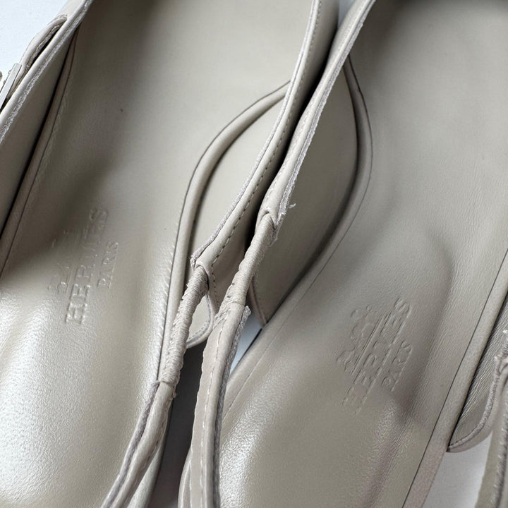 未使用 エルメス HERMES ラヴリースリングバック バレエシューズ ケリー 35 1/2 レディース