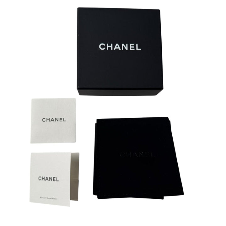 シャネル CHANEL ココマーク ロング ドロップ 両耳 ピアス ライトストーン パール C24 K レディース
