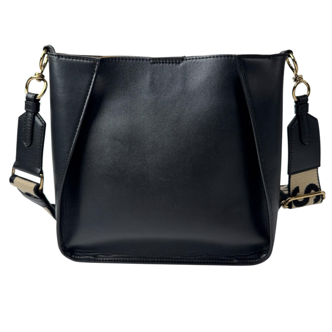 ステラマッカートニー STELLA McCARTNEY ステラパンチングロゴ ショルダーバッグ 黒 ブラック 斜めがけ クロスボディ レディース