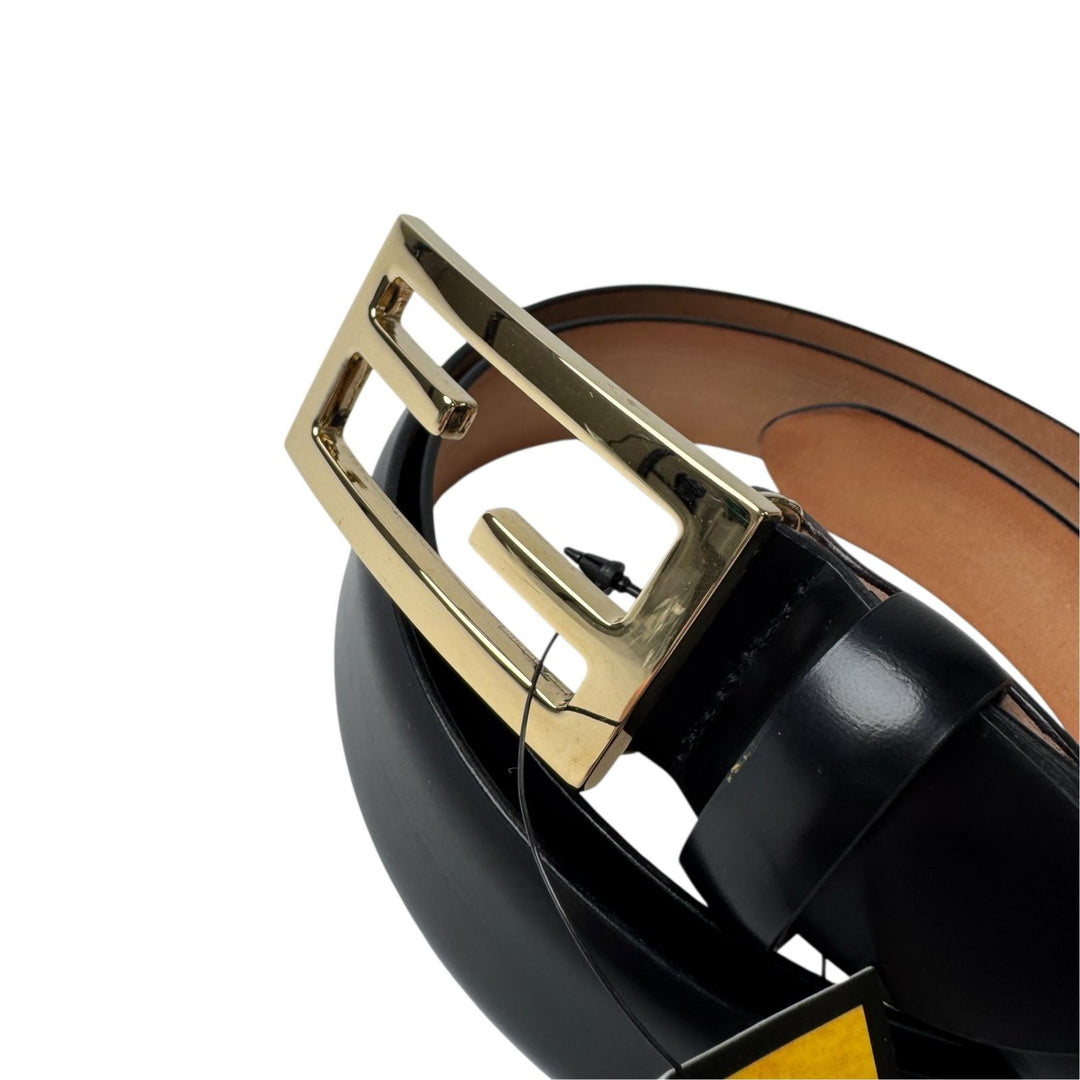 美品 フェンディ FENDI FFロゴバックル レザー ベルト 100/115 115014 メンズ