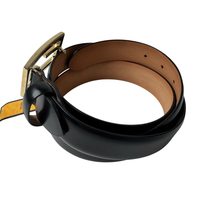 美品 フェンディ FENDI FFロゴバックル レザー ベルト 100/115 115014 メンズ