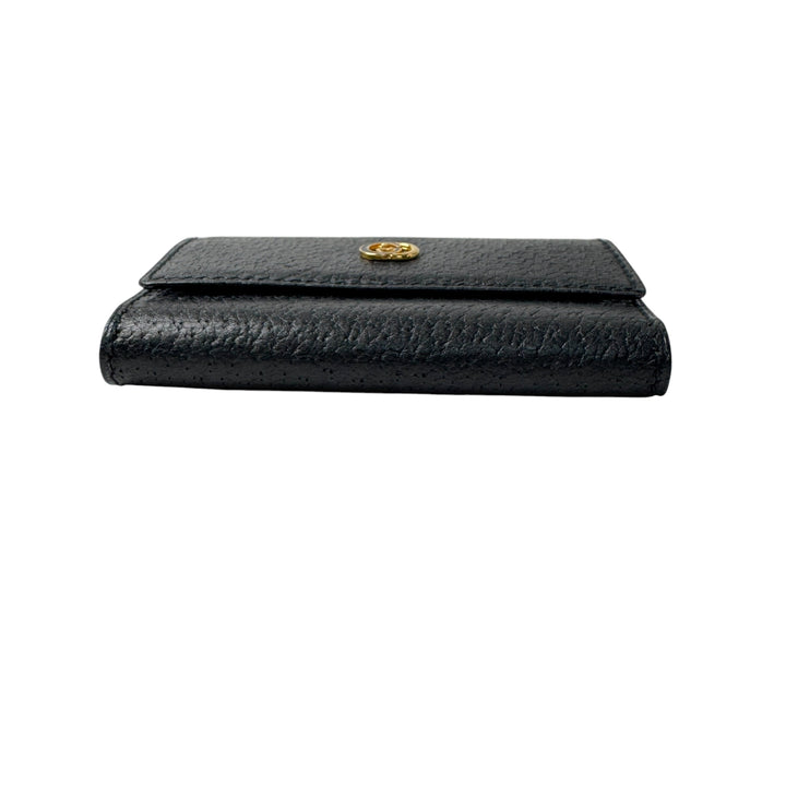 未使用 オールドグッチ OLD GUCCI キーケース ブラック レザー GG 4連 レディース