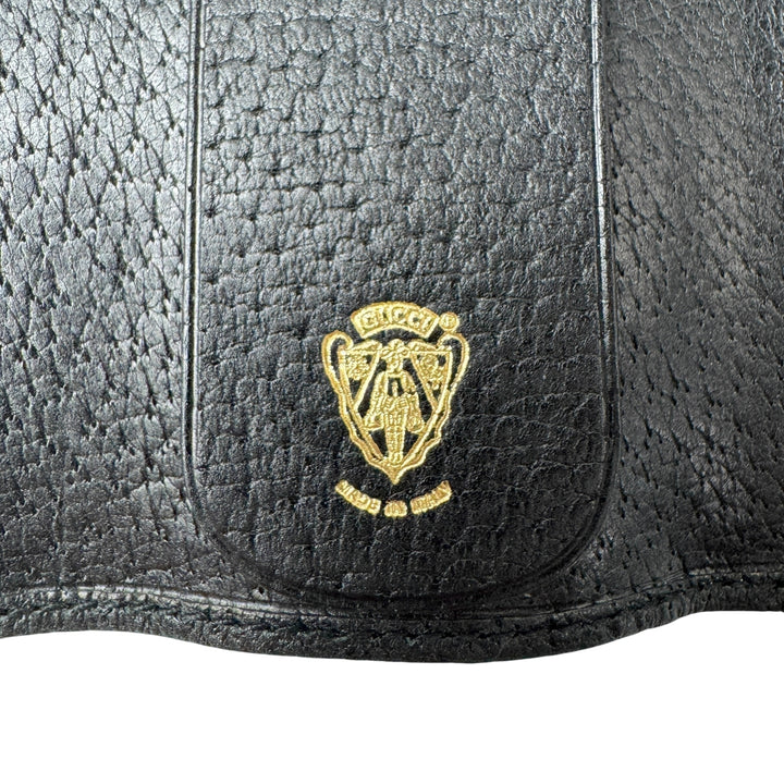未使用 オールドグッチ OLD GUCCI キーケース ブラック レザー GG 4連 レディース