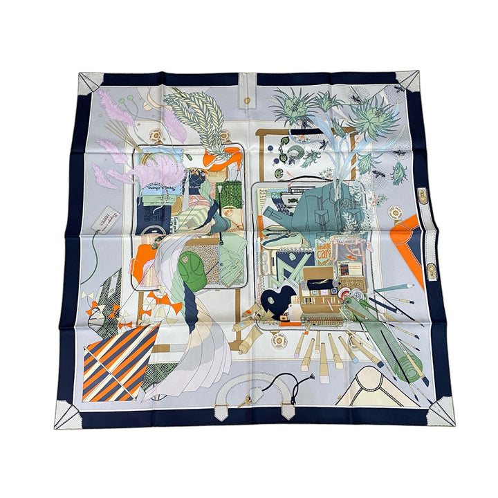 未使用 エルメス HERMES レディース カレ90 バガージュ・ア・マン