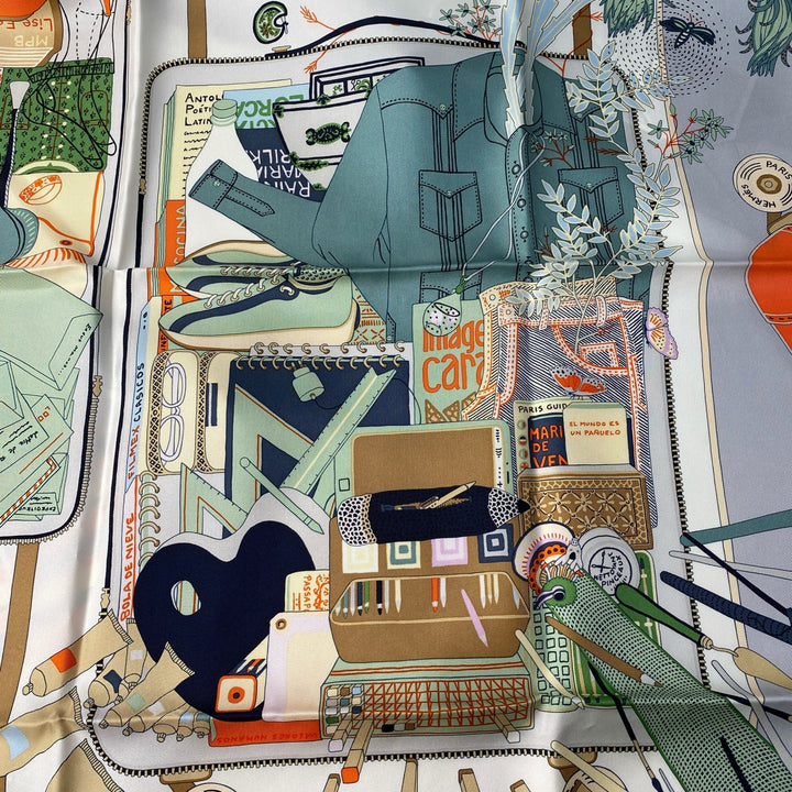 未使用 エルメス HERMES レディース カレ90 バガージュ・ア・マン