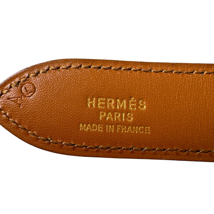 エルメス HERMES ベルト レザー ブラック G金具 Vステッチ ◯L刻 ビンテージ レディース