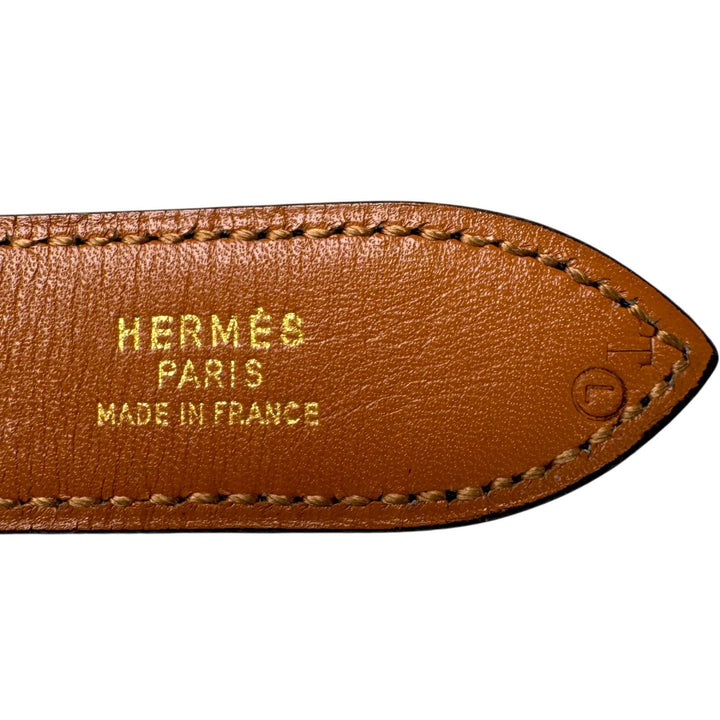 エルメス HERMES Vステッチ レザー ベルト 85 〇L刻印 ヴィンテージ レディース