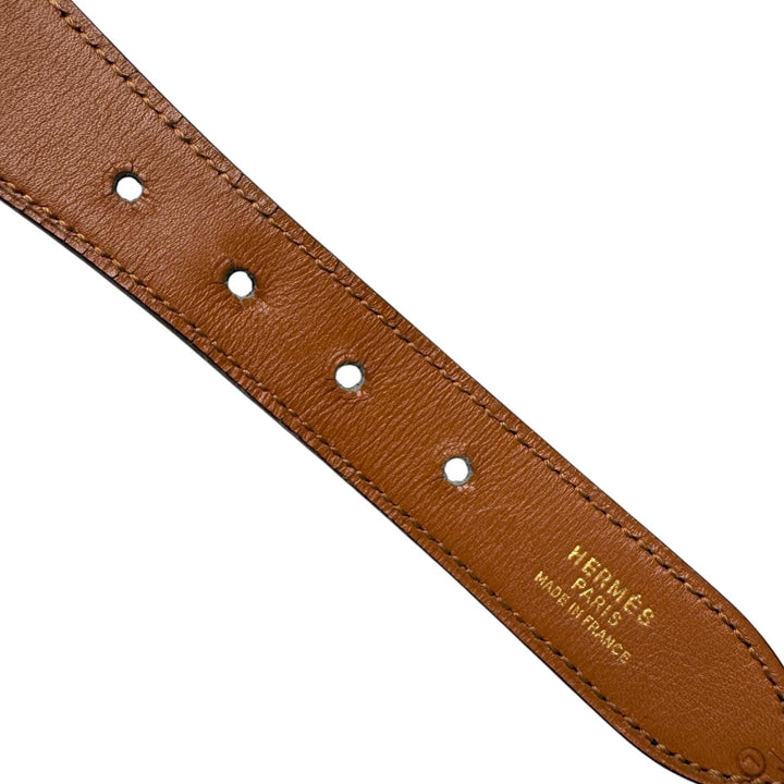 エルメス HERMES Vステッチ レザー ベルト 85 〇L刻印 ヴィンテージ レディース