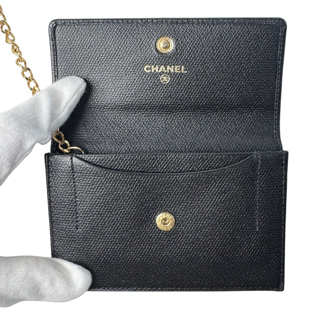シャネル CHANEL ココマーク コインケース キーリング付 ブラック レディース