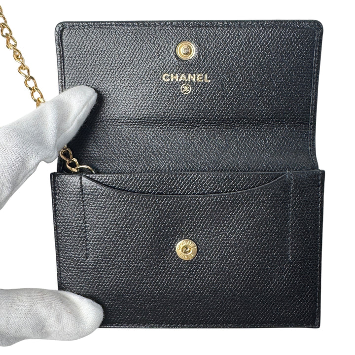 シャネル CHANEL ココマーク コインケース キーリング付 ブラック レディース