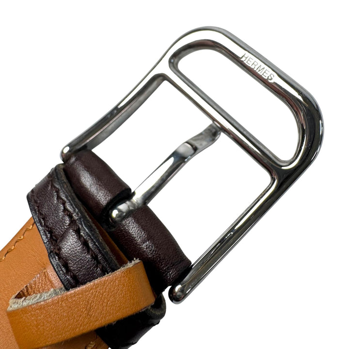 エルメス HERMES ベルト ロマン シルバー金具 メンズ レザー ⬜︎F刻印 メンズ