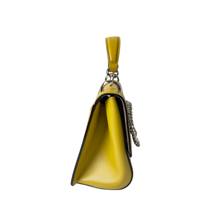 美品 ジミーチュウ Jimmy Choo マデリン 2way ショルダーバッグ ハンドバッグ イエロー クリスタル 斜めがけ クロスボディ レディース