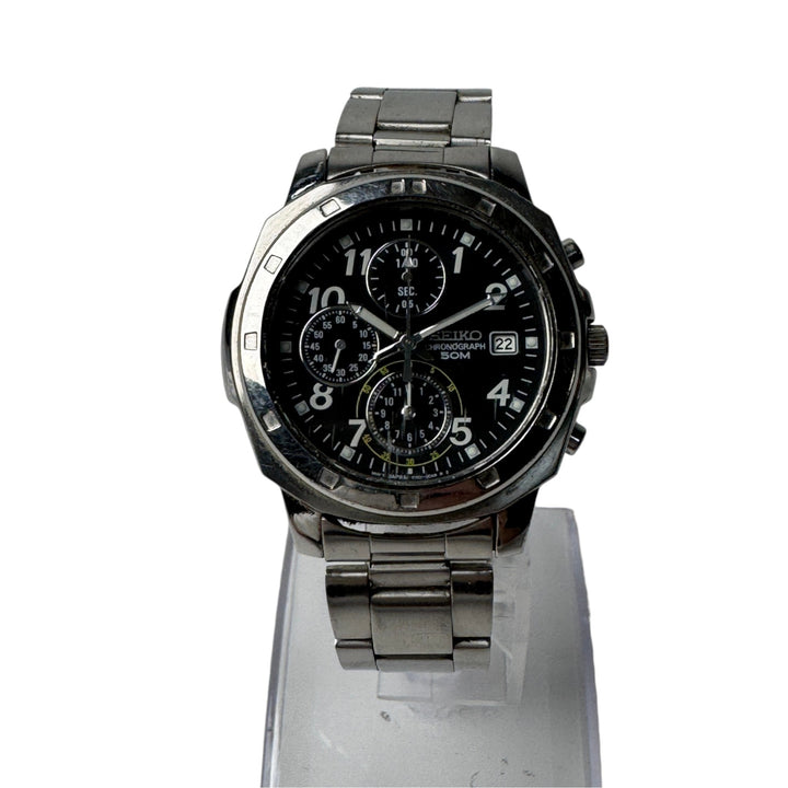 セイコー SEIKO 腕時計 クロノグラフ クォーツ 稼動品 7T92-0CA0 電池交換済み メンズ