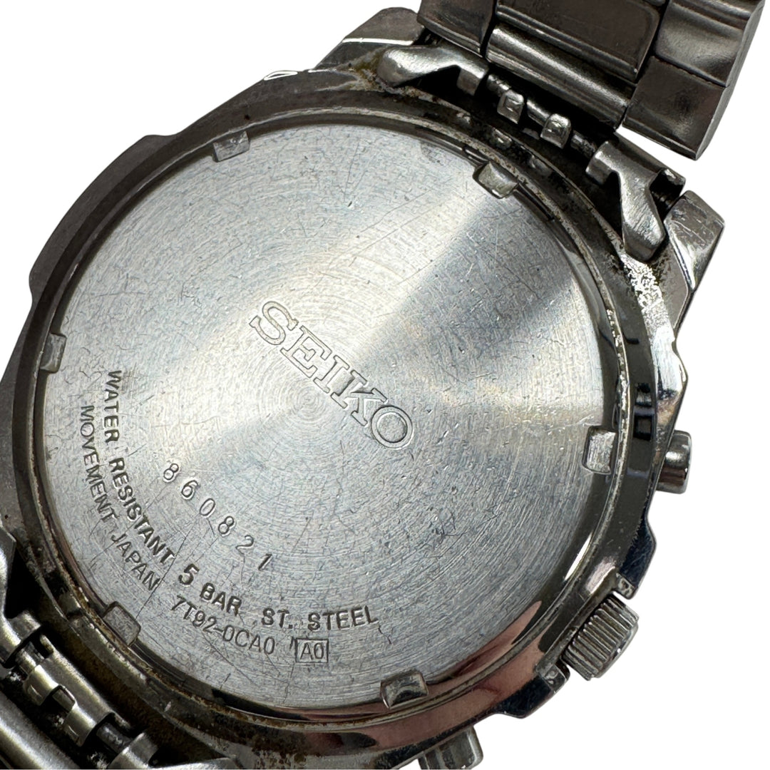 セイコー SEIKO 腕時計 クロノグラフ クォーツ 稼動品 7T92-0CA0 電池交換済み メンズ