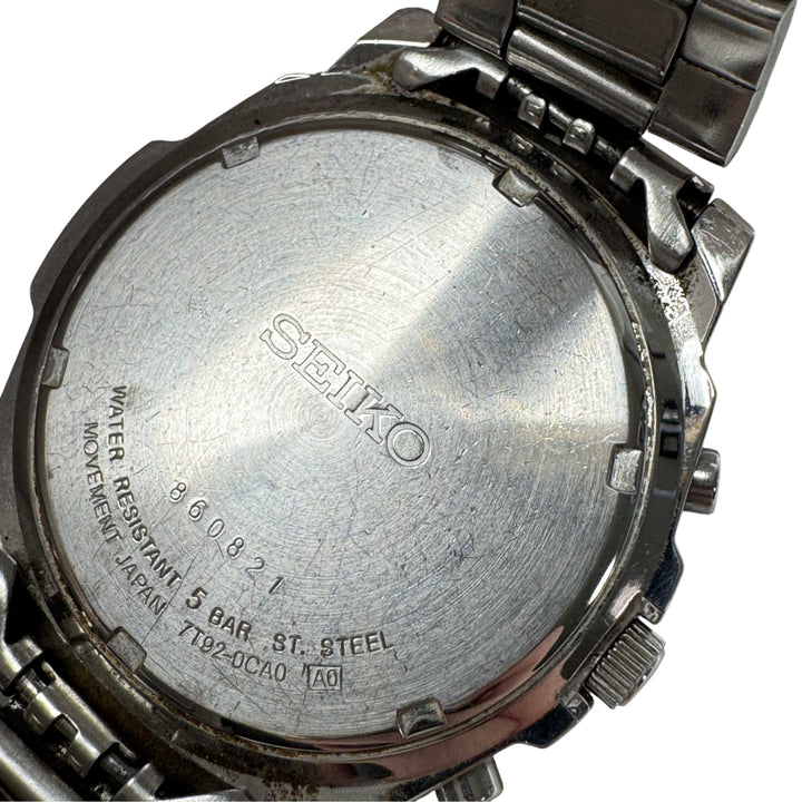 セイコー SEIKO 腕時計 クロノグラフ クォーツ 稼動品 7T92-0CA0 電池交換済み メンズ